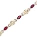 14K Yellow/White Gold 0.01 ct. Diamond and 1 3/4 ct. Ruby Bracelet