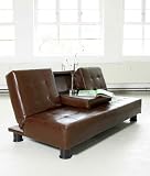 Schlafsofa Bettsofa Bett LOFT Ledertex dunkelbraun style= Schlafsofa Bettsofa Bett LOFT Ledertex dunkelbraun