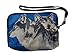 Wristlet Zip-top with Detachable Strap and Charm - Vegan - Wearcble Art - Animals - From My Paintings