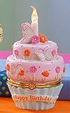 Happy Birthday Cupcake Trinket Box, Butterfly, by Giftcraft
