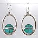 Oval Sterling Silver Earrings with Turquoise and Opal Inlay, #10168
