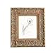 Frame - Extra Wide, Heavily Carved Design Frame with Russet and Antique Gold Finish Holds 8