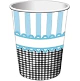 Creative Converting Sweet Baby Feet Blue Hot or Cold Beverage Cups, 8-Count