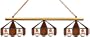 Imperial Cleveland Browns Licensed Three Shade Stained Glass Billiard Table Lamp
