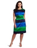 AK Anne Klein Women's Ombre Stripe Wedge Dress