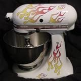 ClassicMix Double Decal Flame Kit red, orange, and yellow with blue trim, designed to fit... by FlameKA.com