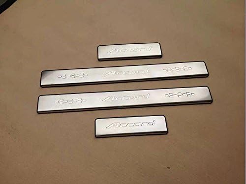 Car Space for Honda Accord Door Sill Protector 2013 2014 2015 2016 Plates Stainless Steel Scuff Plate Welcome Pedal Trim Door Entry Guard Protection 4pcs