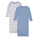 Gerber Long-Sleeve Layette Gowns 2-pk. - Blue (0-6M)