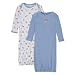 Gerber Long-Sleeve Layette Gowns 2-pk. - Blue (0-6M)