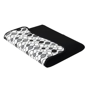 Retro Style Velcro Neoprene with Additional Pocket (Monochrome Polka Dots) to Protect the Samsung NP-NC20 12.1
