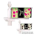 Monogram Peppy Pink Glow in the Dark Magnetic Mailbox Cover - M - B001QTG1TS