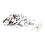 uxcell カムロック　セキュリティ・ドア　キャビネット　引き出し　食器棚　ロッカー　12キー付き　6個入り