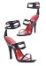 5 inch Heel Strappy Sandal Women's Size Shoe With Circular Cut-Out in Straps and Atta...