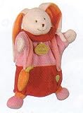 Pink Rabbit and Carrot Hand Puppet 25cm