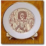 Vintage Halloween Skeleton Party - 8 Inch Porcelain Plate