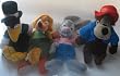 Disney Bean Bag Plush Song of the South Set of 4 Fox, Vulture, Rabbit, Bear