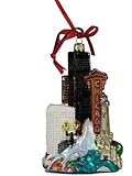 Kurt Adler Chicago Glass Cityscape, Christmas Ornament