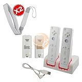 2x 2800 Battery+Remote Controller Charger+Strap for Wii