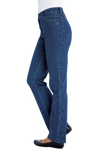 Woman Within Plus Size 5-pocket tummy control boot cut jeans