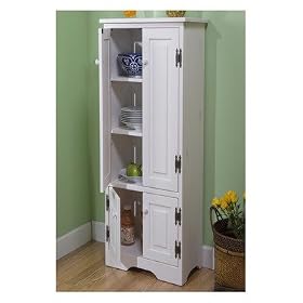 Extra Tall Pine Cabinet in White