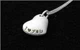 I Love You Sterling Silver Heart Necklace - Engagement Gifts