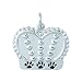 Sterling Silver DOG KING CROWN WITH 3 BLACK ENAMEL PAW PRINTS ON EDGE Charm