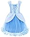Cotrio Princess Cinderella Costume Girls Halloween Cosplay Party Fancy Dress up Size 8 (130, Cinderella Tutu Dress)