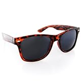 Vintage Wayfarer Style Sunglasses Dark Lenses Brown Frame