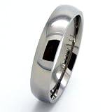 Blue Chip Unlimited - Slim Unisex 6mm High Polished Titanium Engagement Band Wedding Ring Size 13.5 (13 1/2)