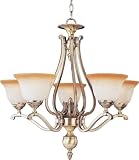 Maxim Lighting 11674LTLG Boca 5-Light Chandelier - Light Gold with Latte Glass