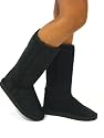Womens Black Faux Fur Boots Ladies Shoes Sizes 3-8