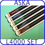 Set of 5 Aska Pool Cue Sticks L4000