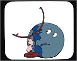 Mouse Pad with humor, geography, Earth, world, spherical, anthropomorphism, globe, planet, joke, orb, hiding