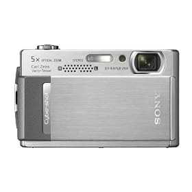 Sony CyberShot T500 Digital Camera - Silver (10.1MP, 5x Optical) 3.5" LCD