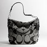 NEW AUTHENTIC COACH SIGNATURE BROOKE HOBO (BW/Black/Silver)
