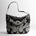 NEW AUTHENTIC COACH SIGNATURE BROOKE HOBO (BW/Black/Silver)