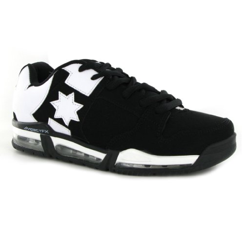 DC Command Fx Black White Leather Mens Trainers