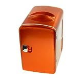 Metallic Cooler Warmer Mini Fridge - Orange by SHOPZEUS