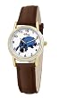Disney Women's D094S007 Eeyore Brown Leather Strap Watch