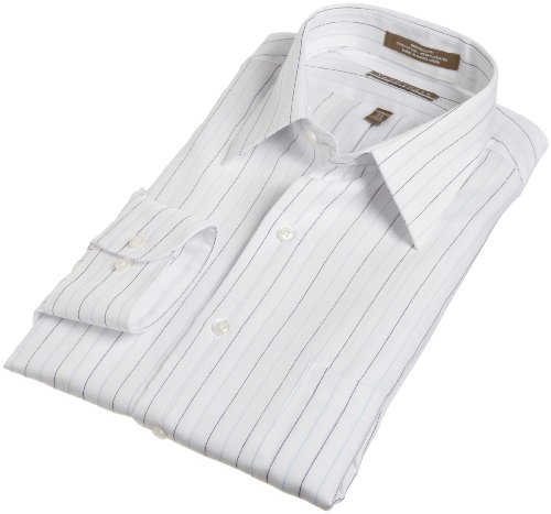 Van Heusen Men's Fitted Wrinkle Free Broadcloth Stripe Shirt