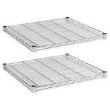 Alera Wire Shelving, Extra Shelves, 24w x 24d, Silver, 2 Shelves/Carton