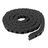 uxcell ケーブルドラッグチェーン　プラスチック素材　10mm x 10mm　ブラック　155cm長い