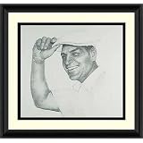 Ben Hogan Framed Black and White Lithograph by