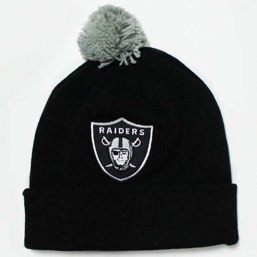 Mitchell & Ness Oakland Raiders Throwback Jersey Stripe Knit Hat One Size Fits All