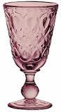 La Rochere Lyonnais Décor Amethyst 8-Ounce Footed Wine Glass, Set of 6