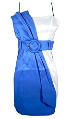 Junior Polyamide/Polyester/Spandex Belted Colorblocking  Dress