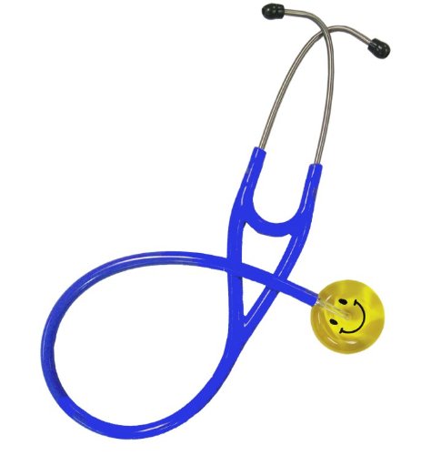Ultrascope Adult Stethoscope, Smiley Face Design, Yellow/Royal Blue Tubing On Sale