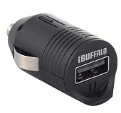 iBUFFALO 【クルマのシガーソケットから充電できる 超小型USBシガーチャージャー スマートフォン全キャリア・全機種対応(iPhone5,iPhone4S動作確認済)】 シガー充電アダプター1ポートタイプ ブラック BSMPA07BK