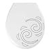 Wenko 18755100 Premium WC-Sitz Dreaming - Absenkautomatik, rostfreie Fix-Clip Hygiene Edelstahlbefestigung, Duroplast