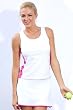 Kiss My Ace: Champion Tennis Tank: Wite w/ Fushia Sides